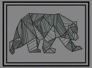 KUMA KM-RVMB-GB-12 Bear Outdoor Mat - 12' x 9', Gray/Black