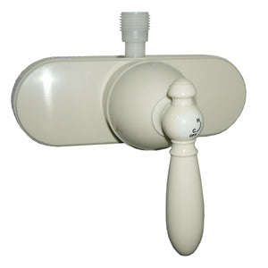 Empire Faucets U-YSL53VBWLVR-E 4" Single Lever Shower Valve with Decorative Lever Handle & Vacuum Breaker - White