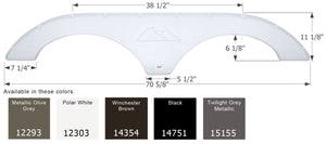 Icon 14354 Tandem Axle Fender Skirt FS2293 for Keystone - Winchester Brown