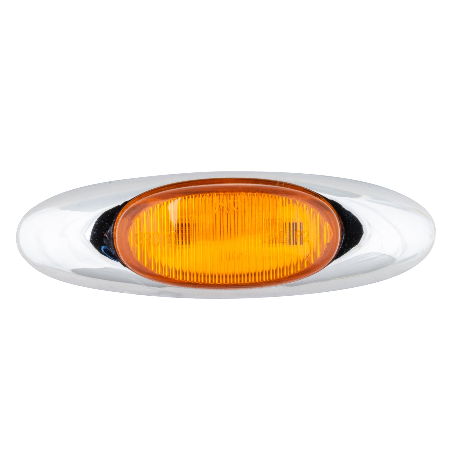 Grote 47953 MicroNova LED Clearance Marker Light - Amber with Chrome Bezel