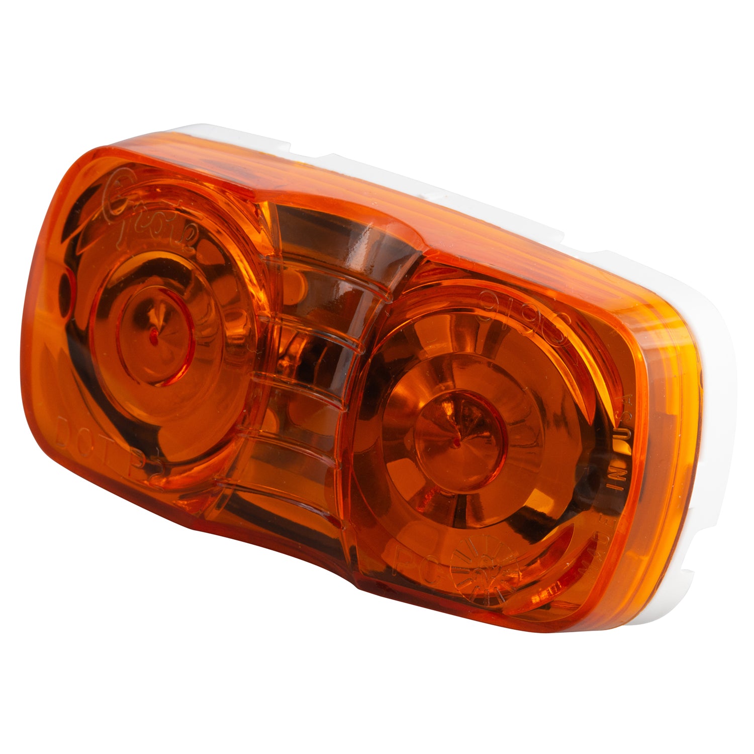 Grote 46793 Two-Bulb Duramold Square-Corner Clearance Marker Light - Amber