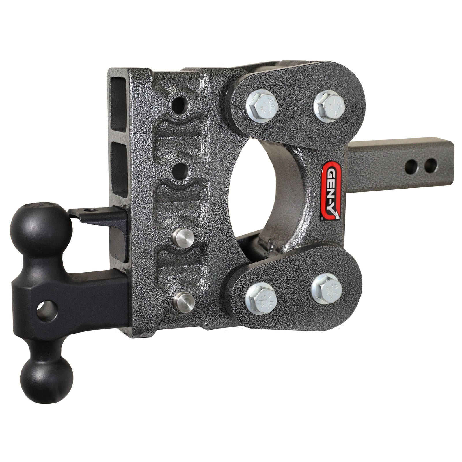 GEN-Y Hitch GH-1024 The BOSS Torsion-Flex 10K Hitch - 2" Shank, 5" Drop, 1.1K TW, with GH-051 Dual-Ball & GH-032 Pintle Lock