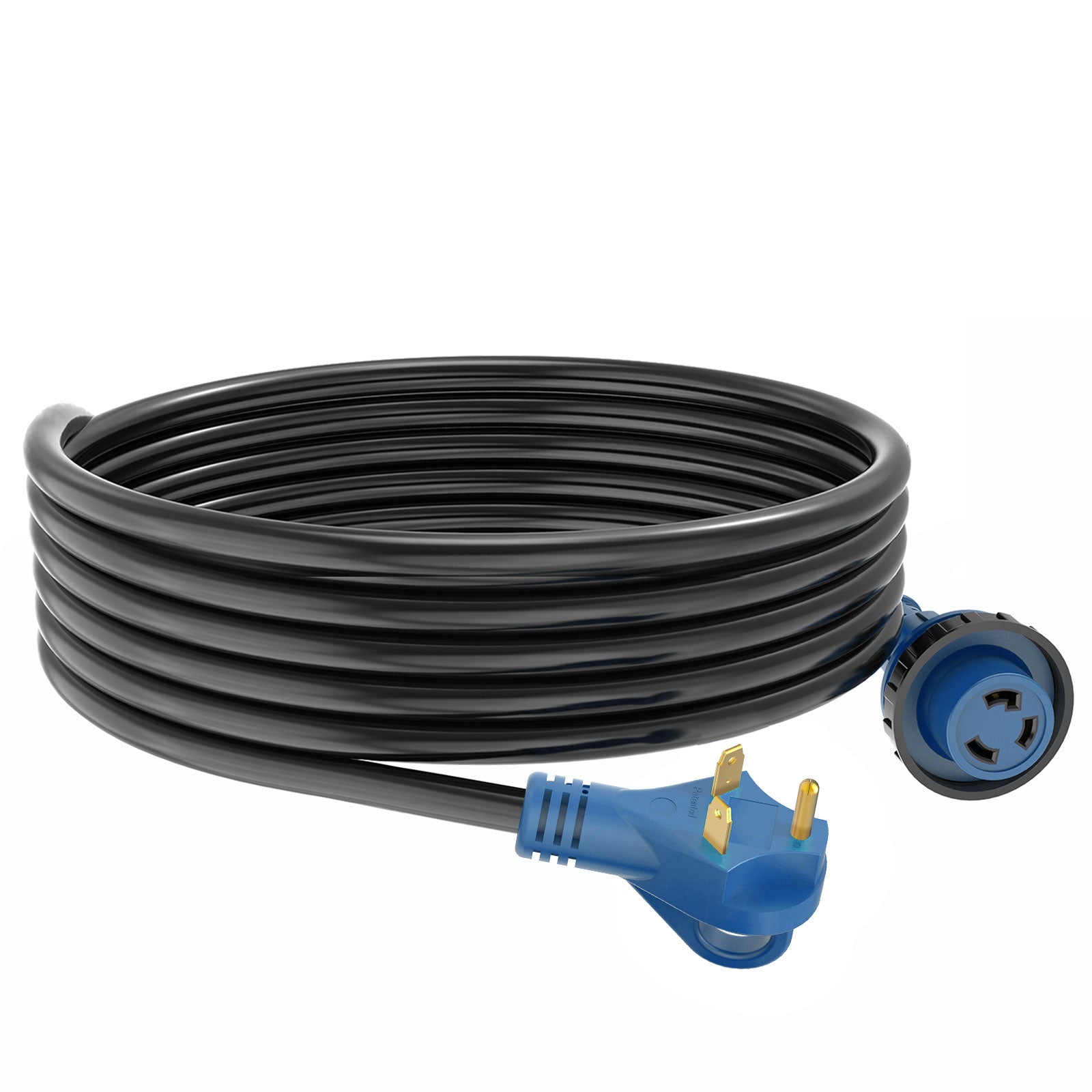 Makerz 220 Heavy-Duty RV Power Cord with Powered Connection Indicator Light and Easy-Plug Handle - 25' Length, 30 Amp, NEMA TT-30P to NEMA L5-30R, ETL-Certified