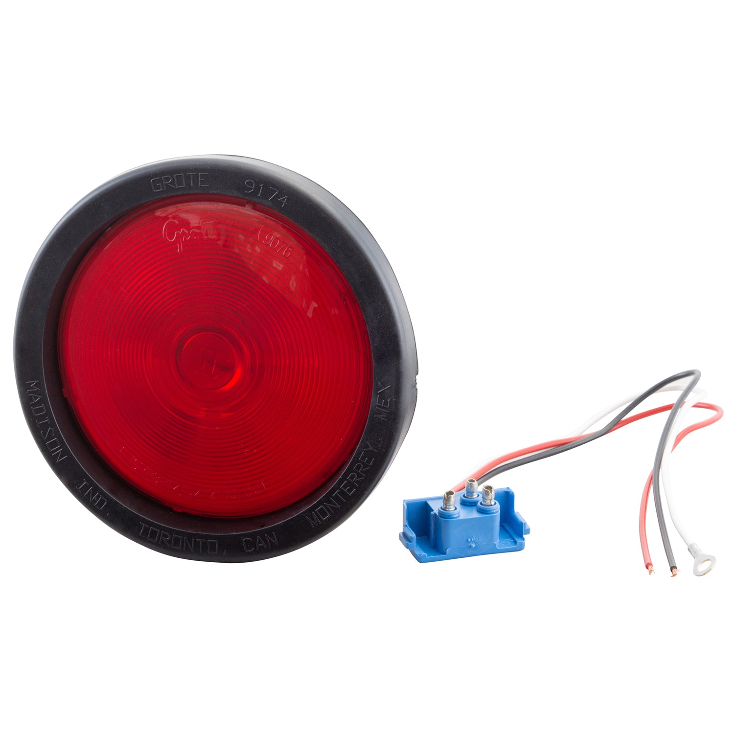 Grote 53012 Economy Stop Tail Turn Light - 4" Red Kit (52922 + 91740 + 67090)