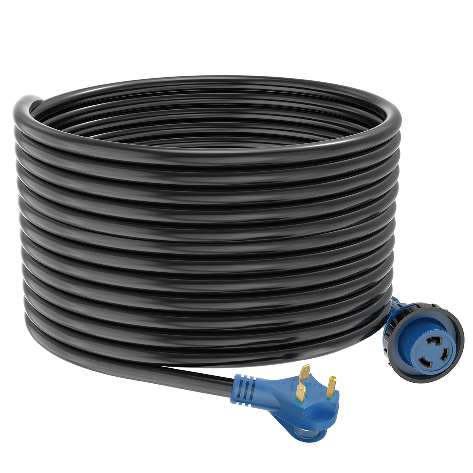 Makerz 221 Heavy-Duty RV Power Cord with Powered Connection Indicator Light and Easy-Plug Handle - 50' Length, 30 Amp, NEMA TT-30P to NEMA L5-30R, ETL-Certified