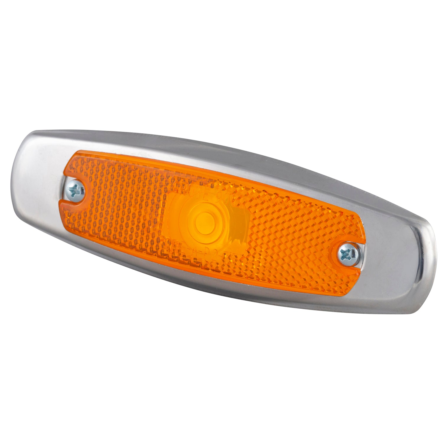 Grote 45663 Low-Profile Clearance Marker Light with Built-in Reflector and Bezel - Amber