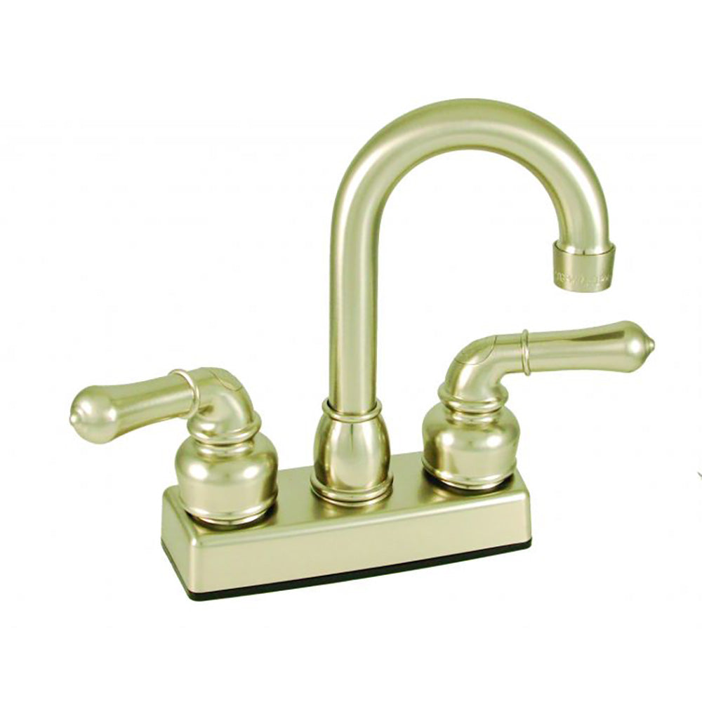 Empire Faucets U-YNN16N 4" Non-Metallic Bar Faucet with Teapot Handles - Brushed Nickel