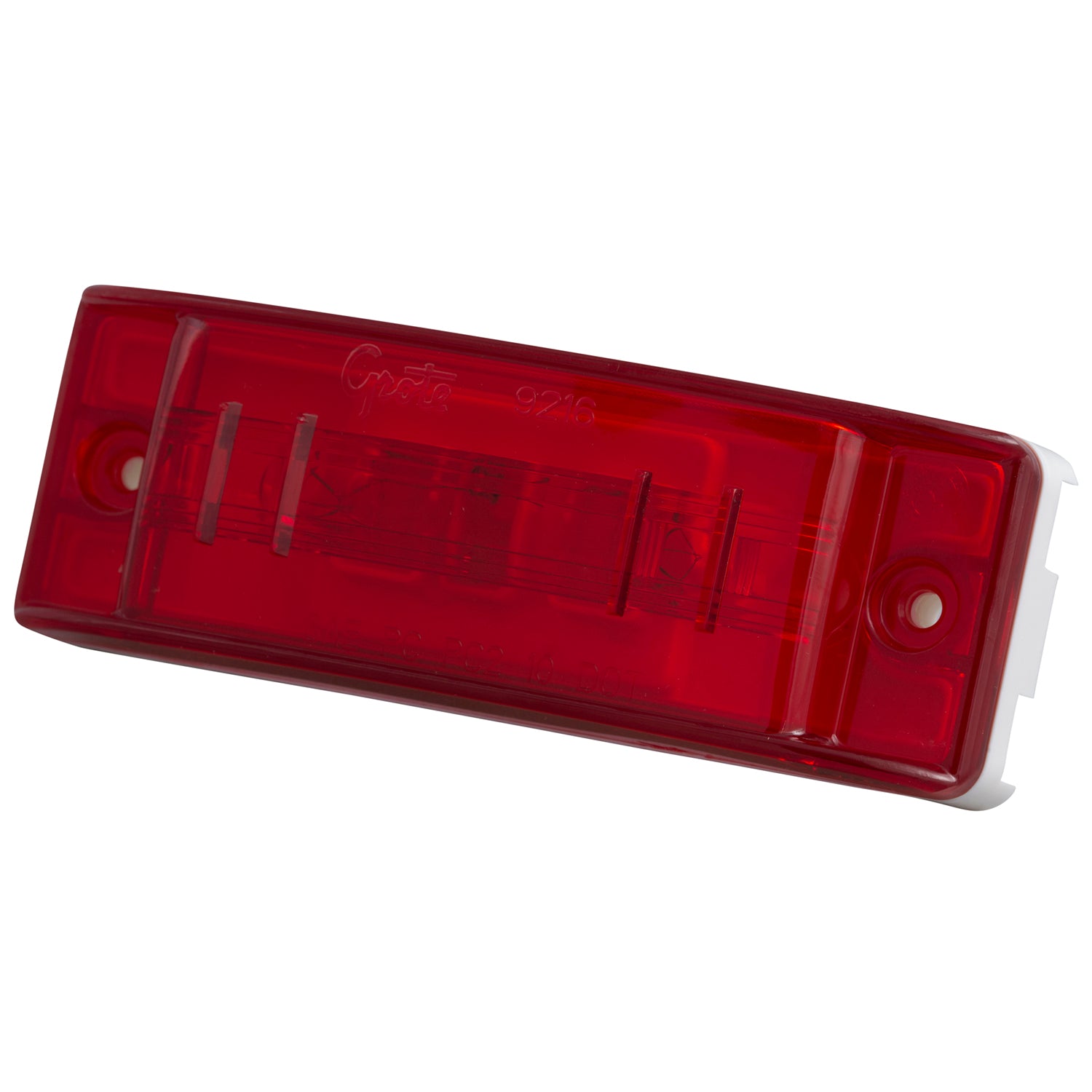 Grote 46832 Sealed Turtleback II Clearance Marker Light with Optic Lens - Red