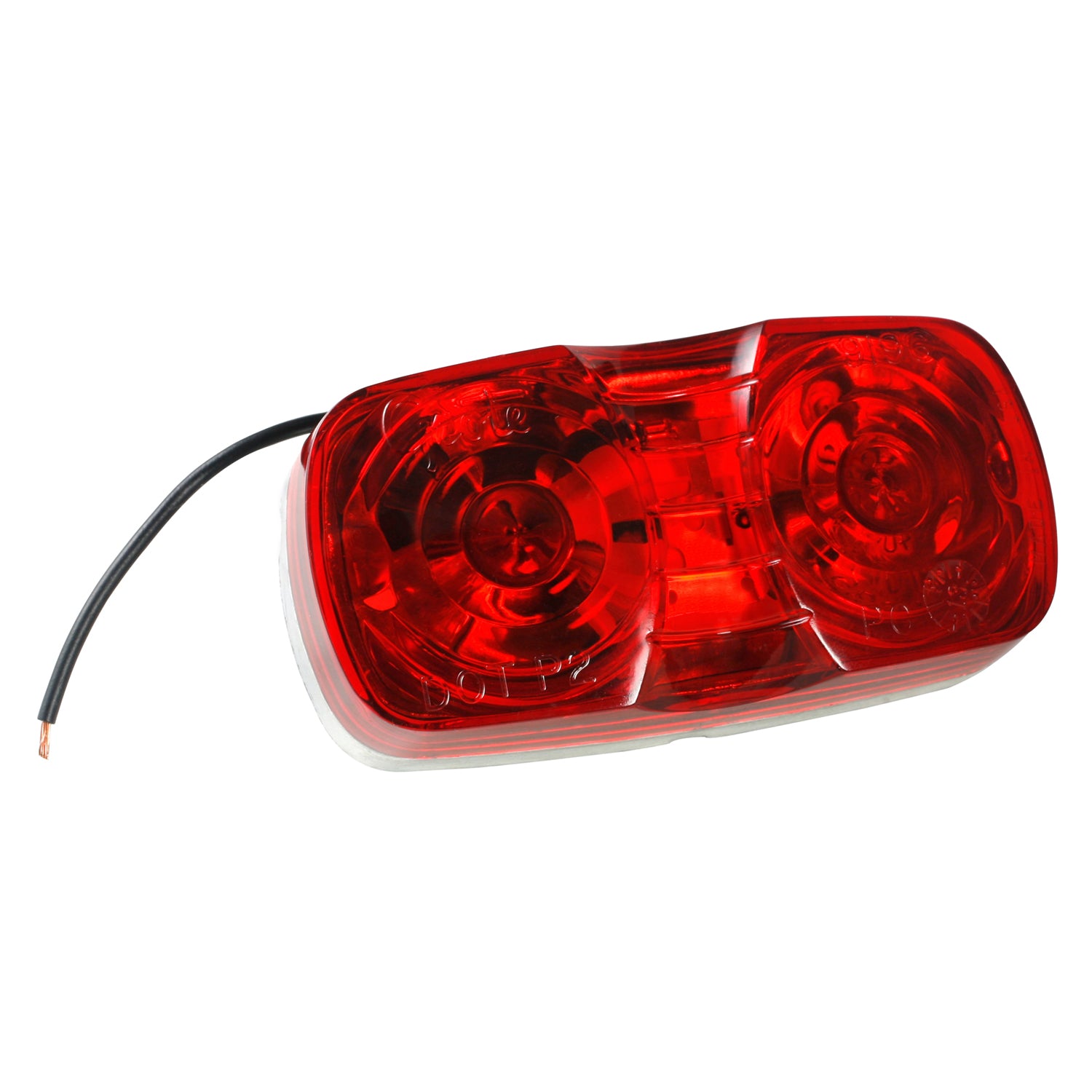 Grote 46782 Two-Bulb Die-Cast Square-Corner Clearance Marker Light - Red