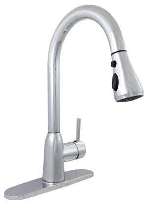 Phoenix PF231466 Premium Slimline Single Handle with Power Boost Pull Down Kitchen Faucet - Brushed Nickel