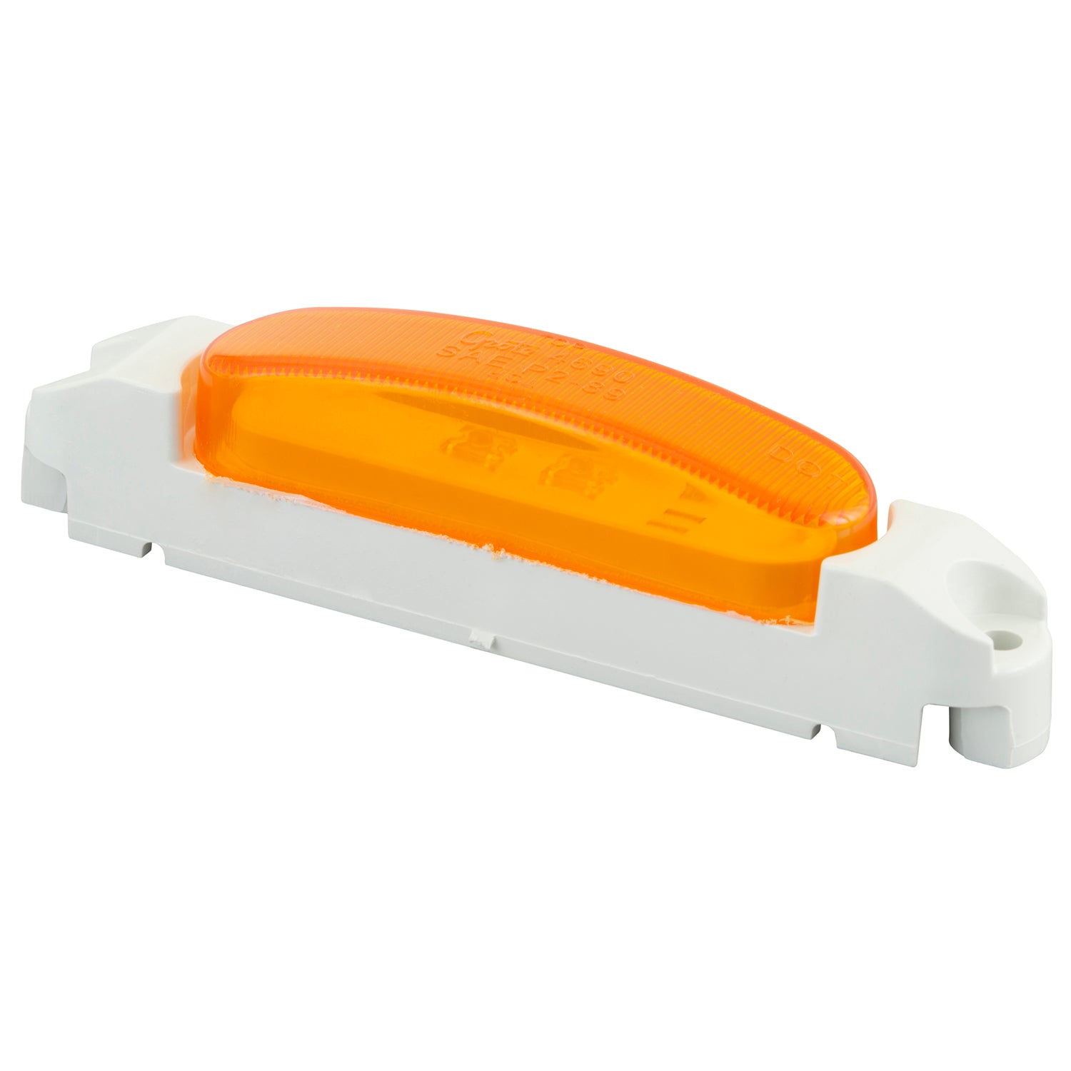 Grote 46903 SuperNova Thin-Line LED Clearance Marker Light - White Body with Amber Lens