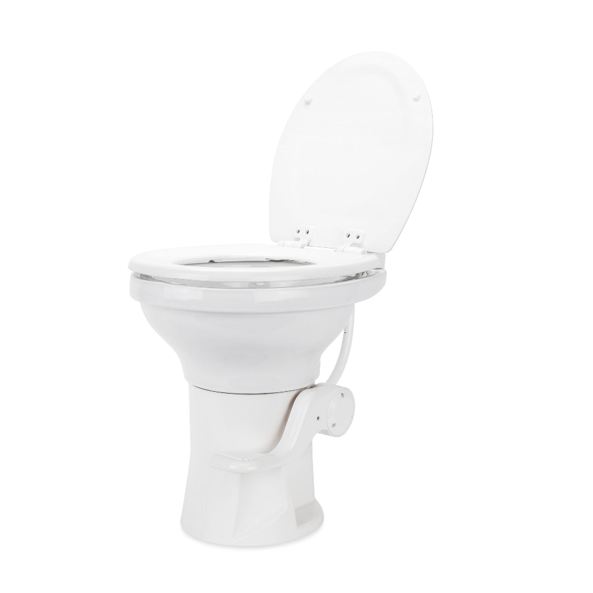 Camco 41710 Premium Ceramic RV Toilet with Ergonomic Design - White
