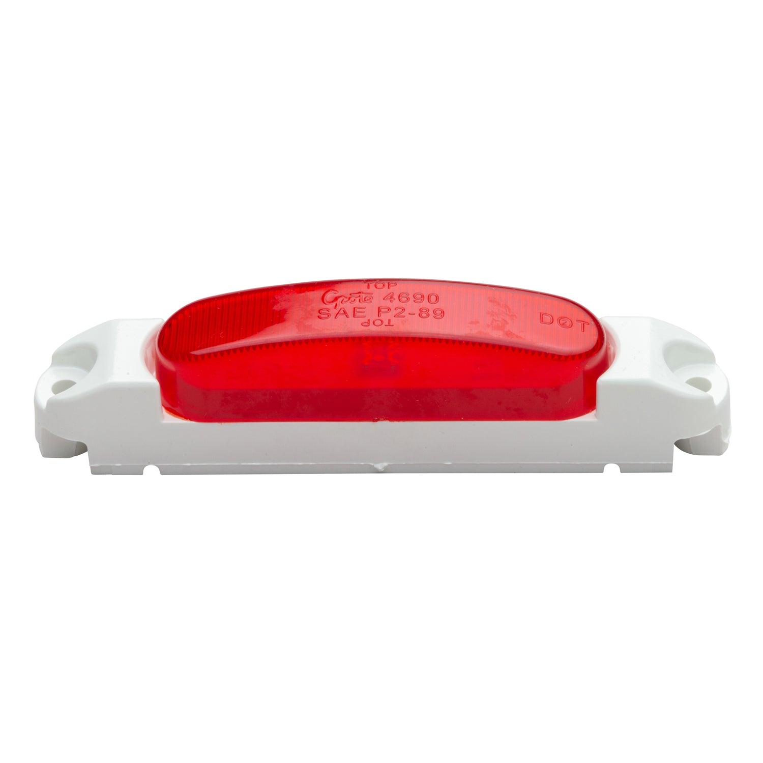 Grote 46902 SuperNova Thin-Line LED Clearance Marker Light - White Body with Red Lens