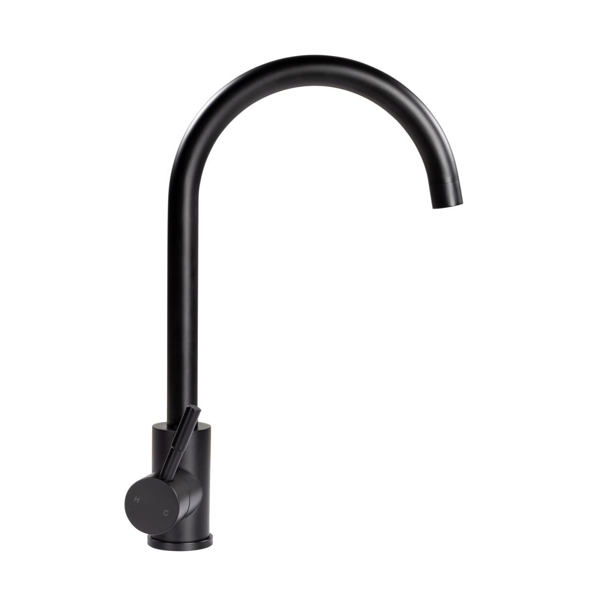 Lippert 2021090601 Curved Gooseneck Faucet - Black Matte