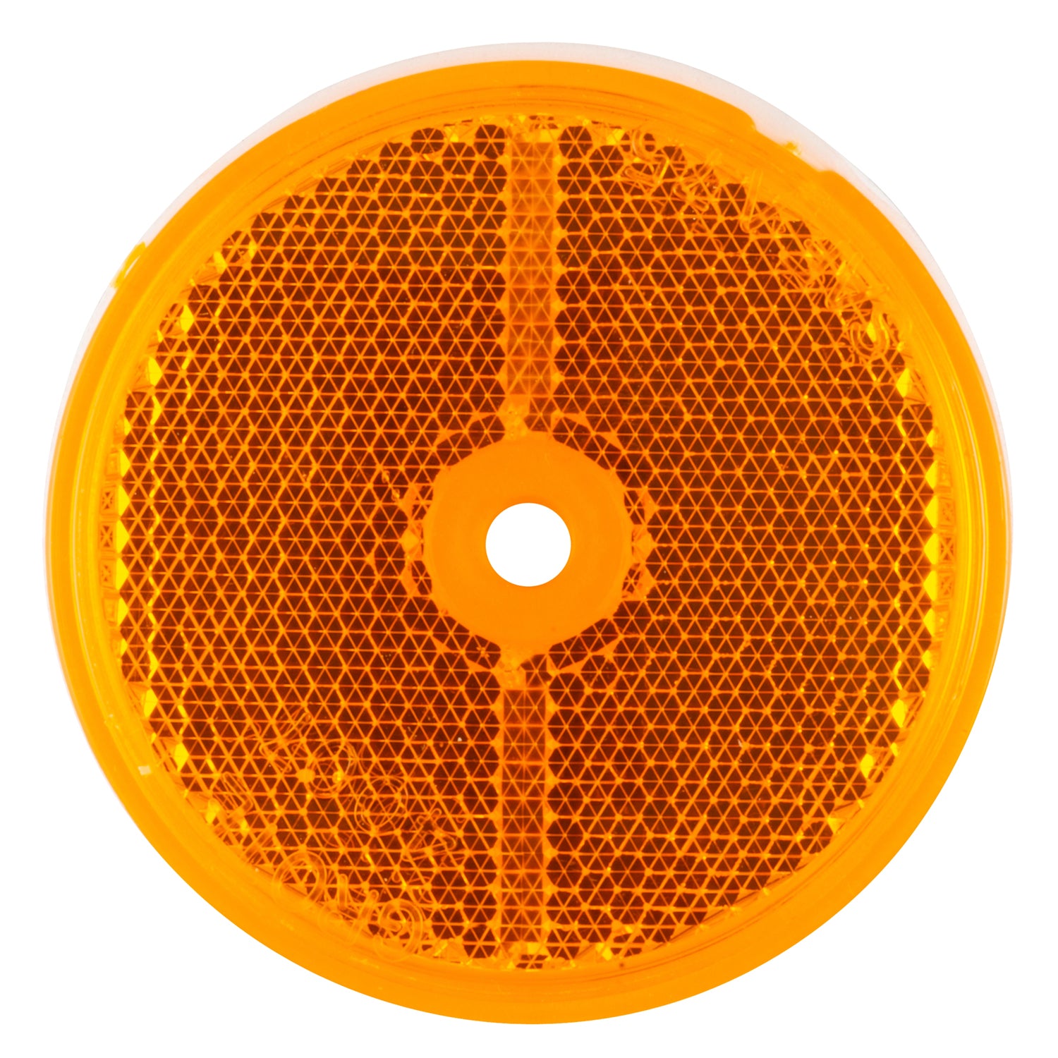 Grote 40073-5 Round Stick-On Reflector - 2.5", Amber (Retail Packaging)