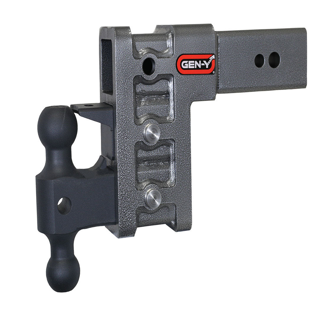 GEN-Y Hitch GH-1623 MEGA-DUTY 32K Drop Hitch - 2.5" Shank, 6" Drop, 3.5K TW with GH-0161 Dual-Ball Mount & GH-0162 Pintle Lock