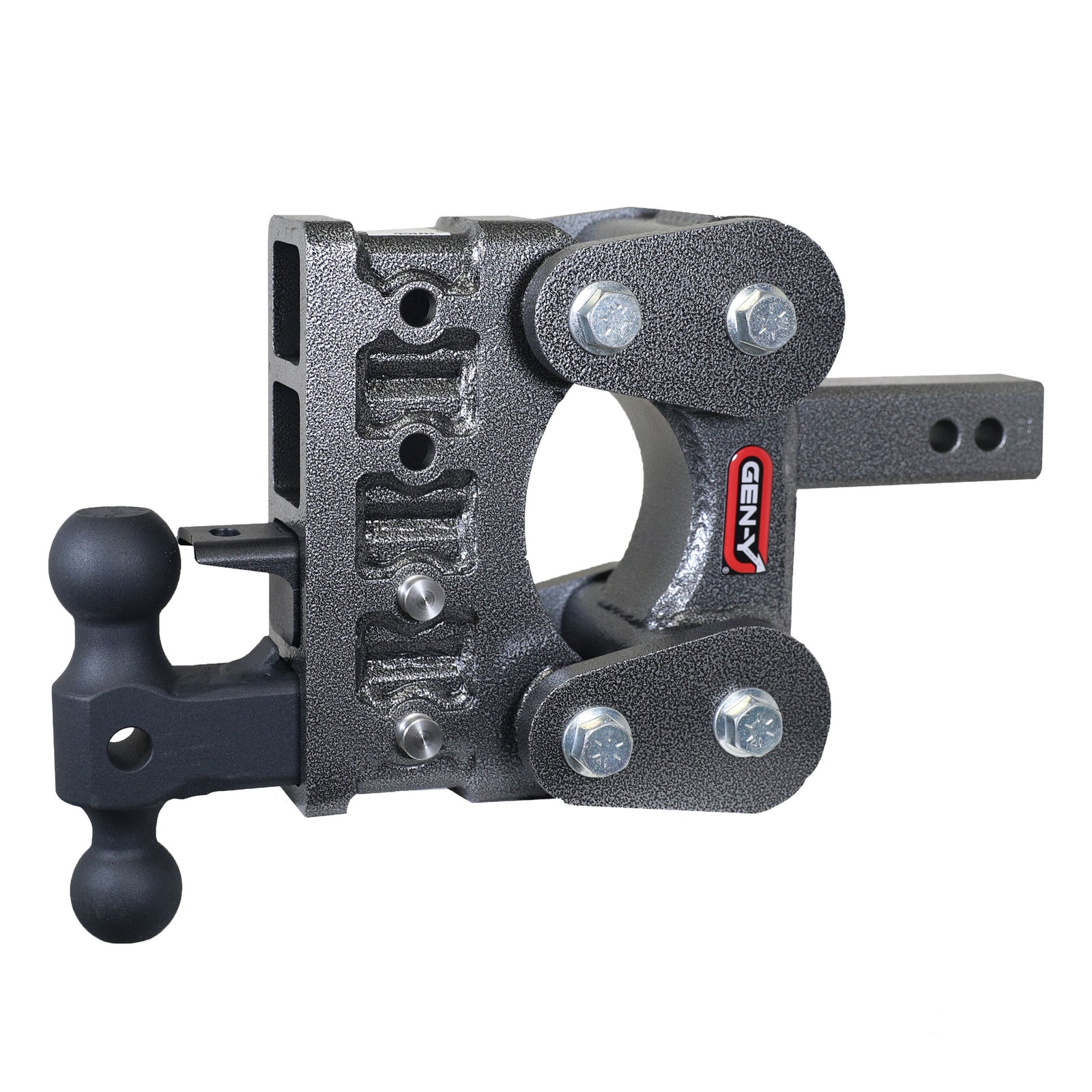 GEN-Y Hitch GH-1224 The BOSS Torsion-Flex 16K Drop Hitch - 2" Shank, 5" Drop, 1.7K TW with GH-051 Dual-Ball & GH-032 Pintle Lock