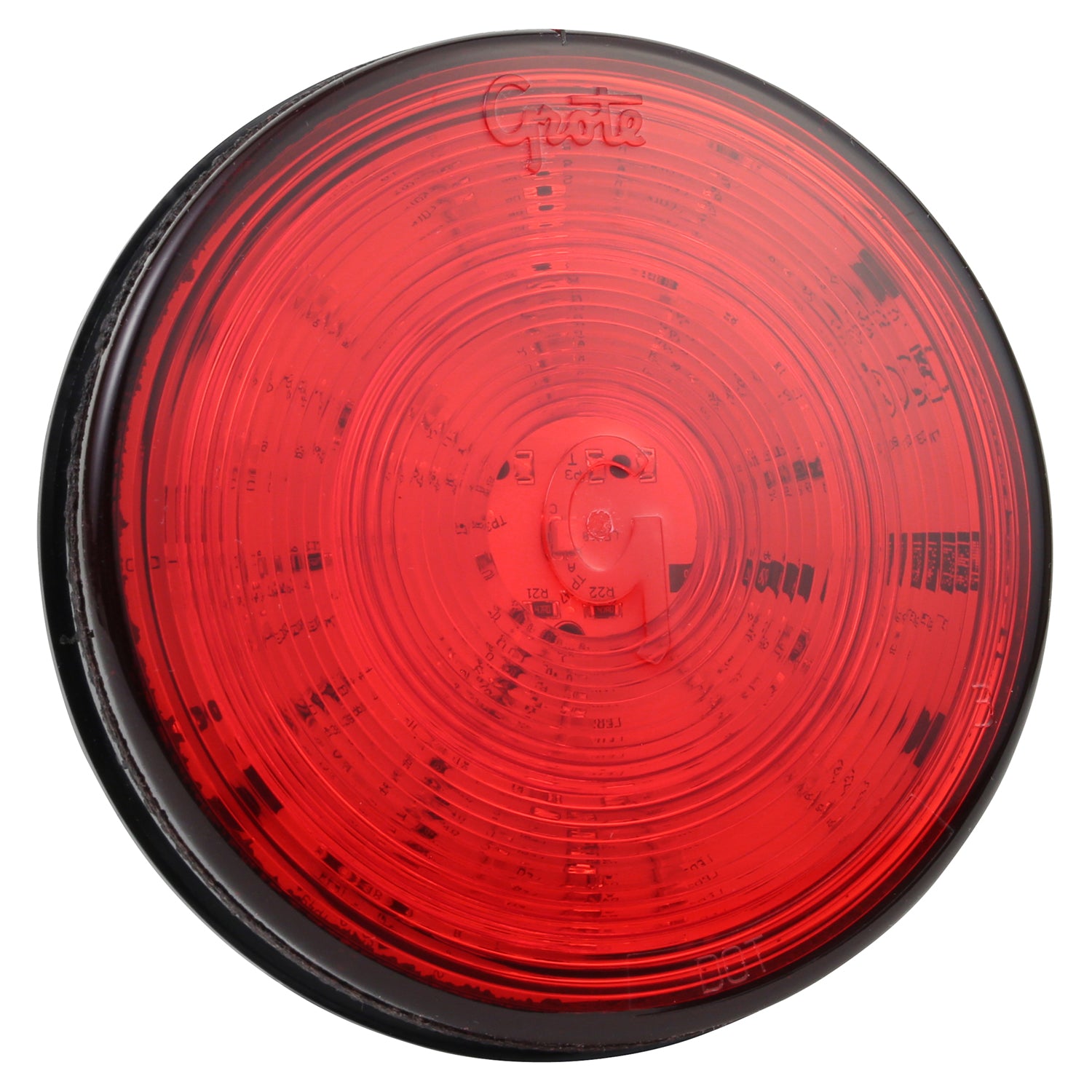 Grote 52162 SuperNova Full-Pattern LED Stop Tail Turn Light - 4", Grommet Mount, 24V, Male Pin, Red