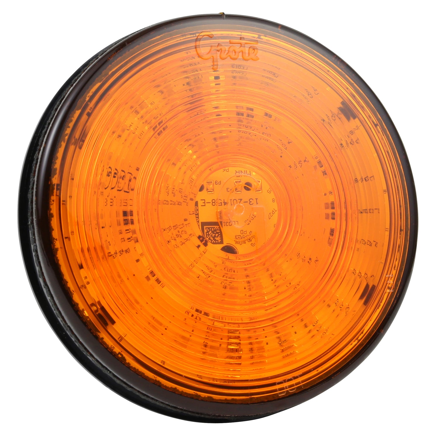 Grote 53413 SuperNova Full-Pattern LED Stop Tail Turn Light - 4", Grommet Mount, Rear Turn, Male Pin, Amber