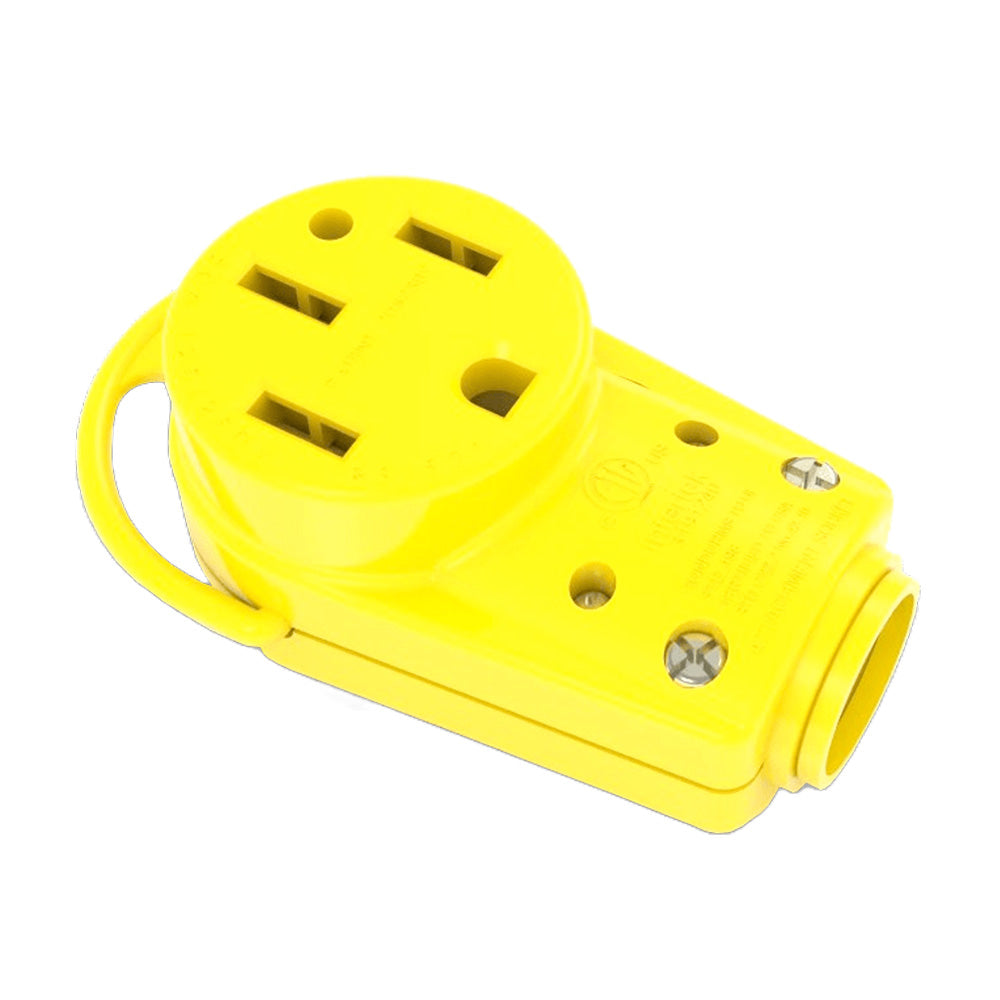 Furrion 2021123654 50A (125/250V) Connector Cord Terminal - Yellow
