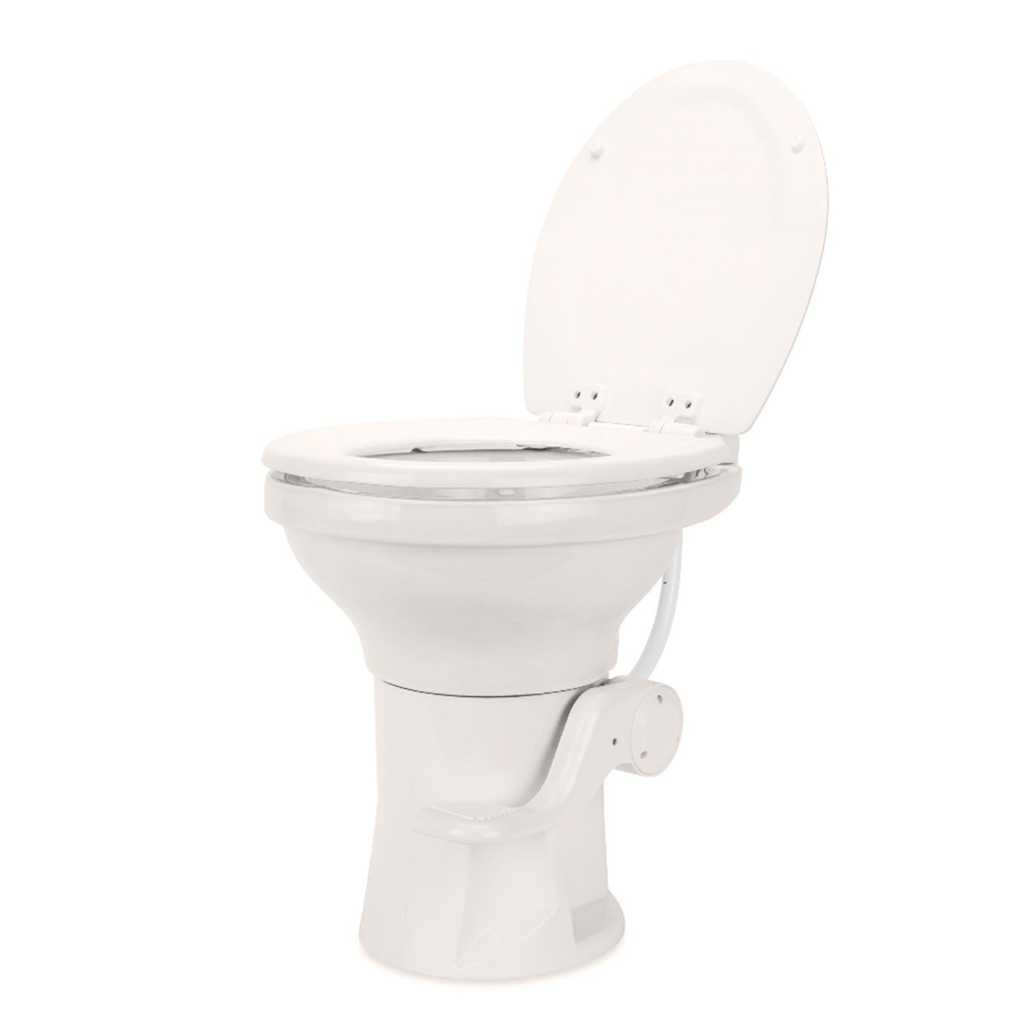 Camco 41715 Premium Ceramic RV Toilet with Ergonomic Design - Bone