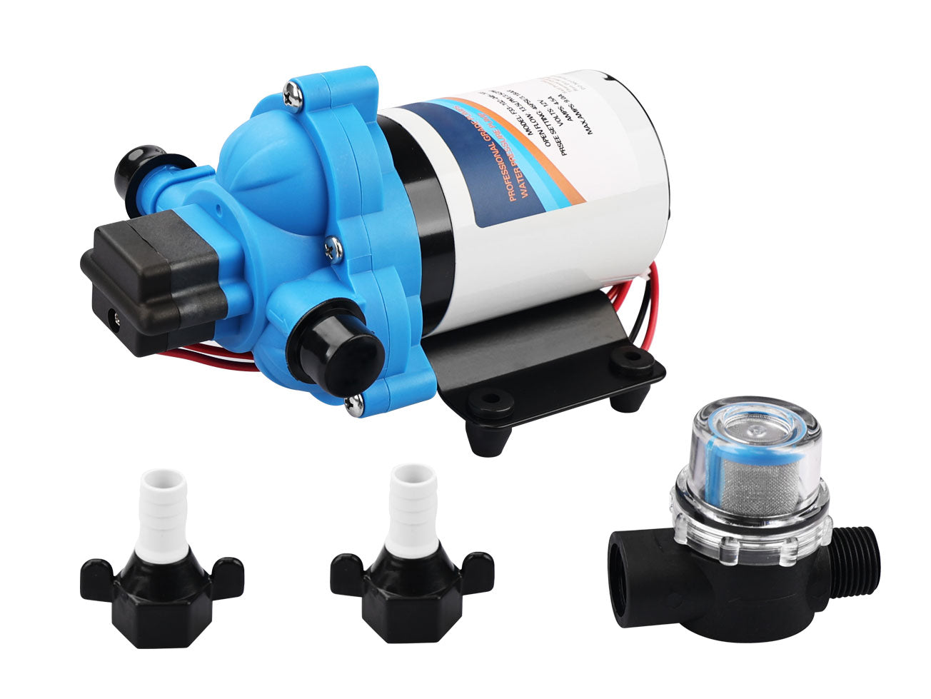Makerz 236 12V DC Self-Priming RV Water Pump with Silent Operation and Automatic Stop/Start - 3.0 GPM Flow