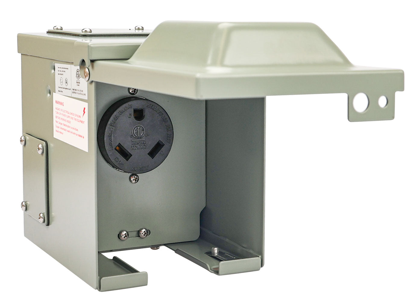 Makerz 273 Weatherproof RV Power Outlet Box - 30 Amp, 125 Volt, NEMA TT-30R, ETL-Certified