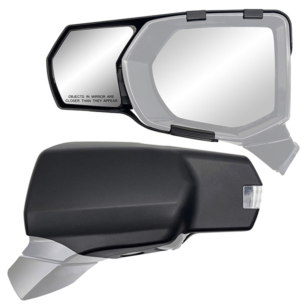 K-Source 80950 Snap & Zap Snap-On Towing Mirror for Cadillac - Pair