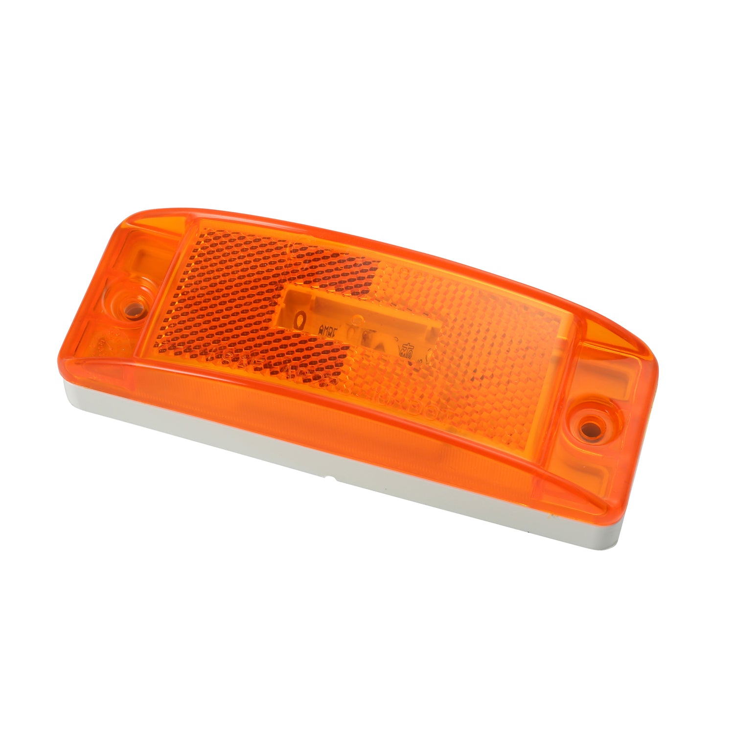 Grote 47073-3 SuperNova Sealed Turtleback II LED Clearance Marker Light with Built-in Reflector and Male Pin - Amber (Bulk Packaging)