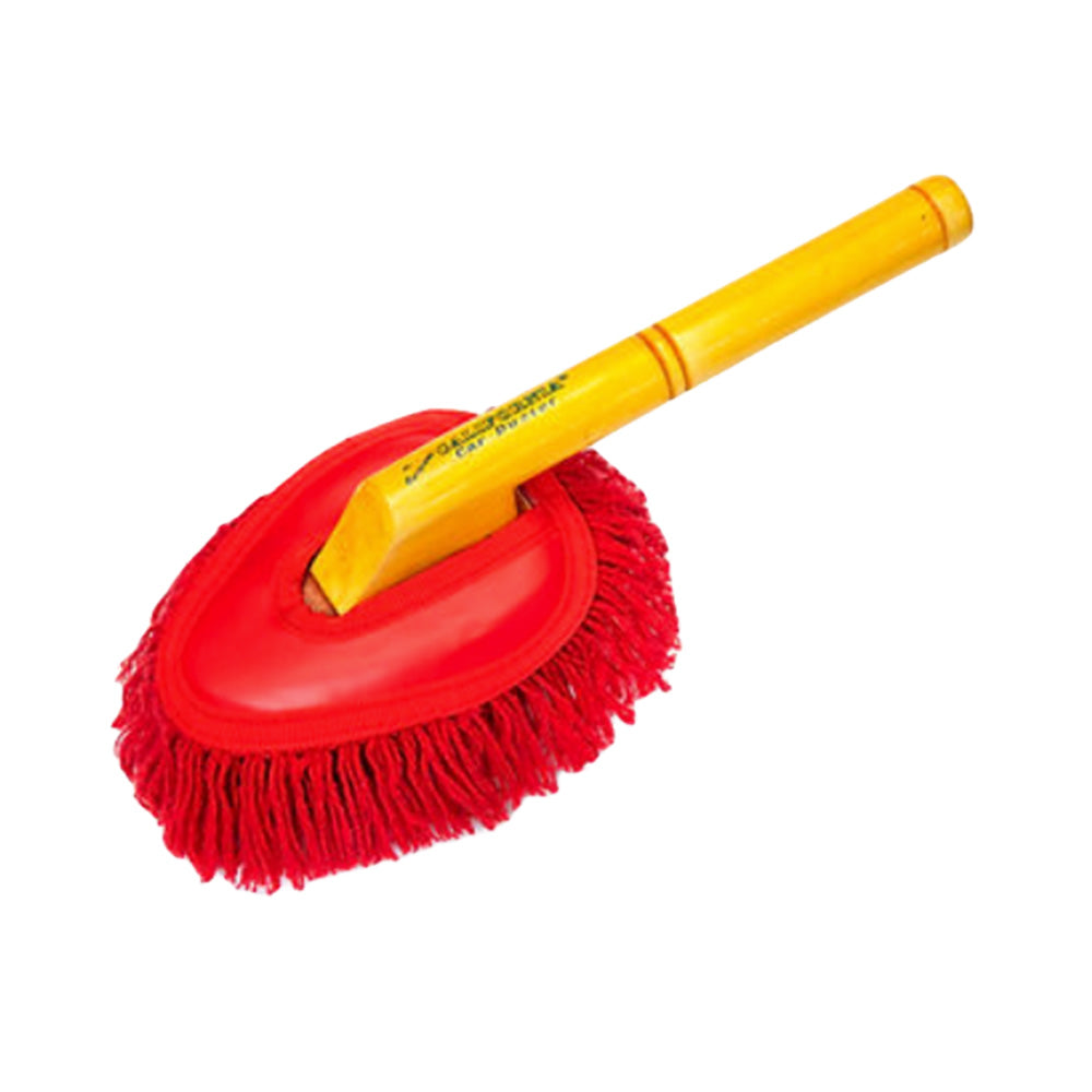 California Car Duster 62449 Platinum Mini Duster with Wood Handle