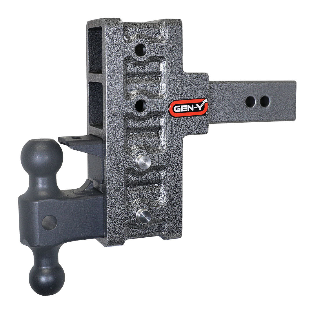 GEN-Y Hitch GH-623 MEGA-DUTY 21K Drop Hitch - 2.5" Shank, 6" Drop, 3K TW with GH-061 Dual-Ball Mount & GH-062 Pintle Lock
