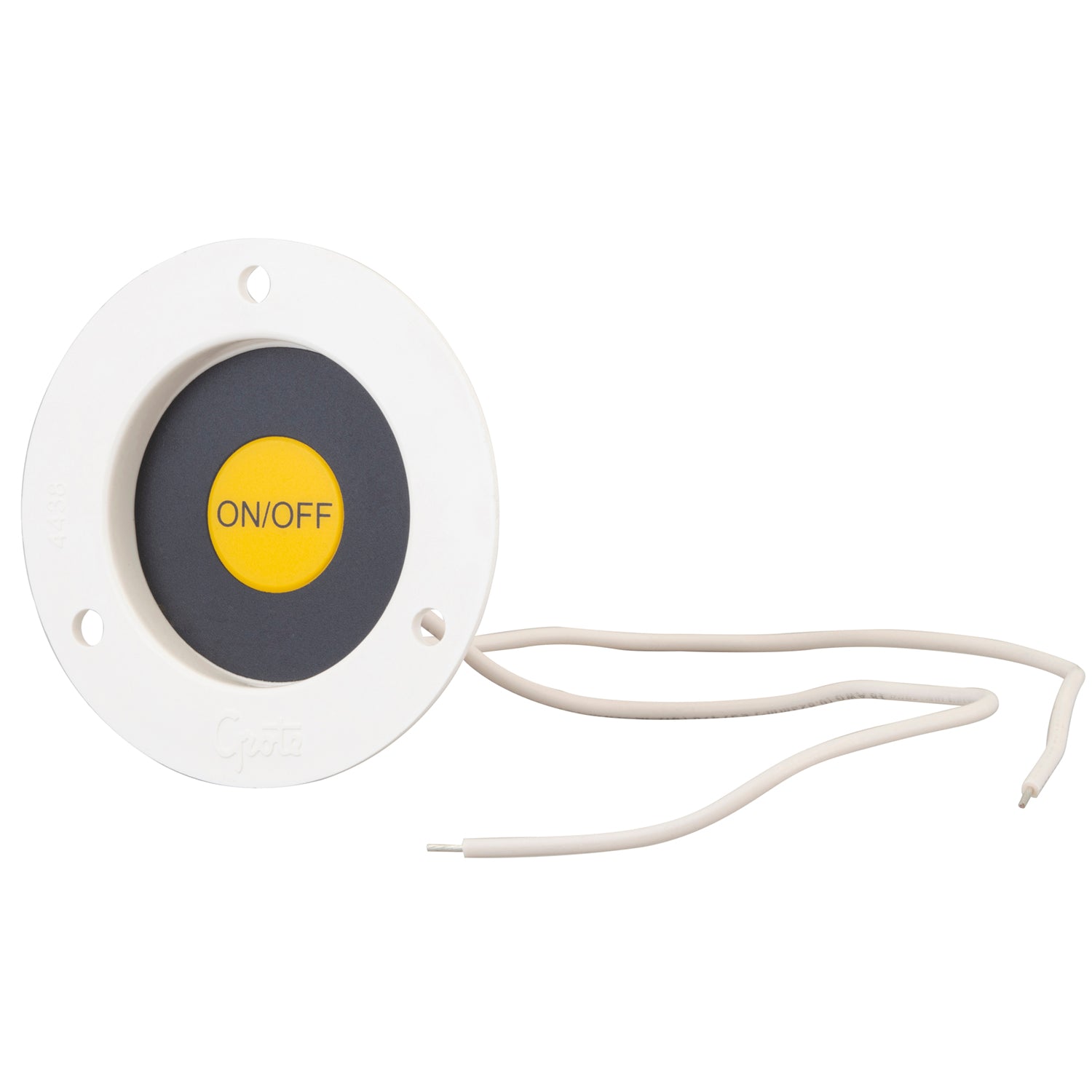 Grote 44380 Recessed Momentary Ground Switch - White