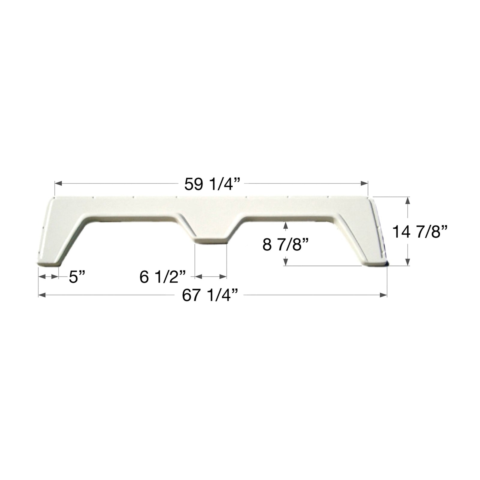 Icon 00390 Tandem Axle Fender Skirt FS310A - Polar White