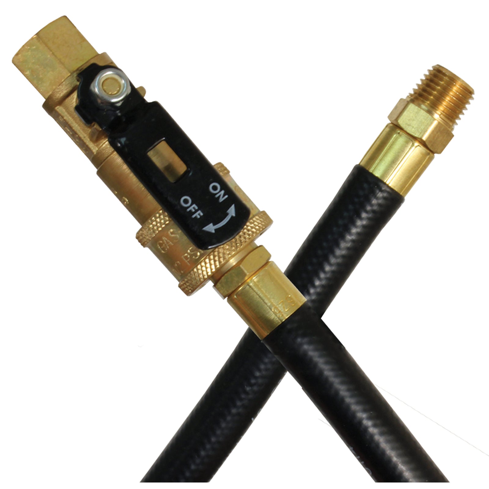 JR Products 07-31195 1/4" LP OEM Appliance Hose - 144", 1/4" Male QD x 1/4" QD Coupler