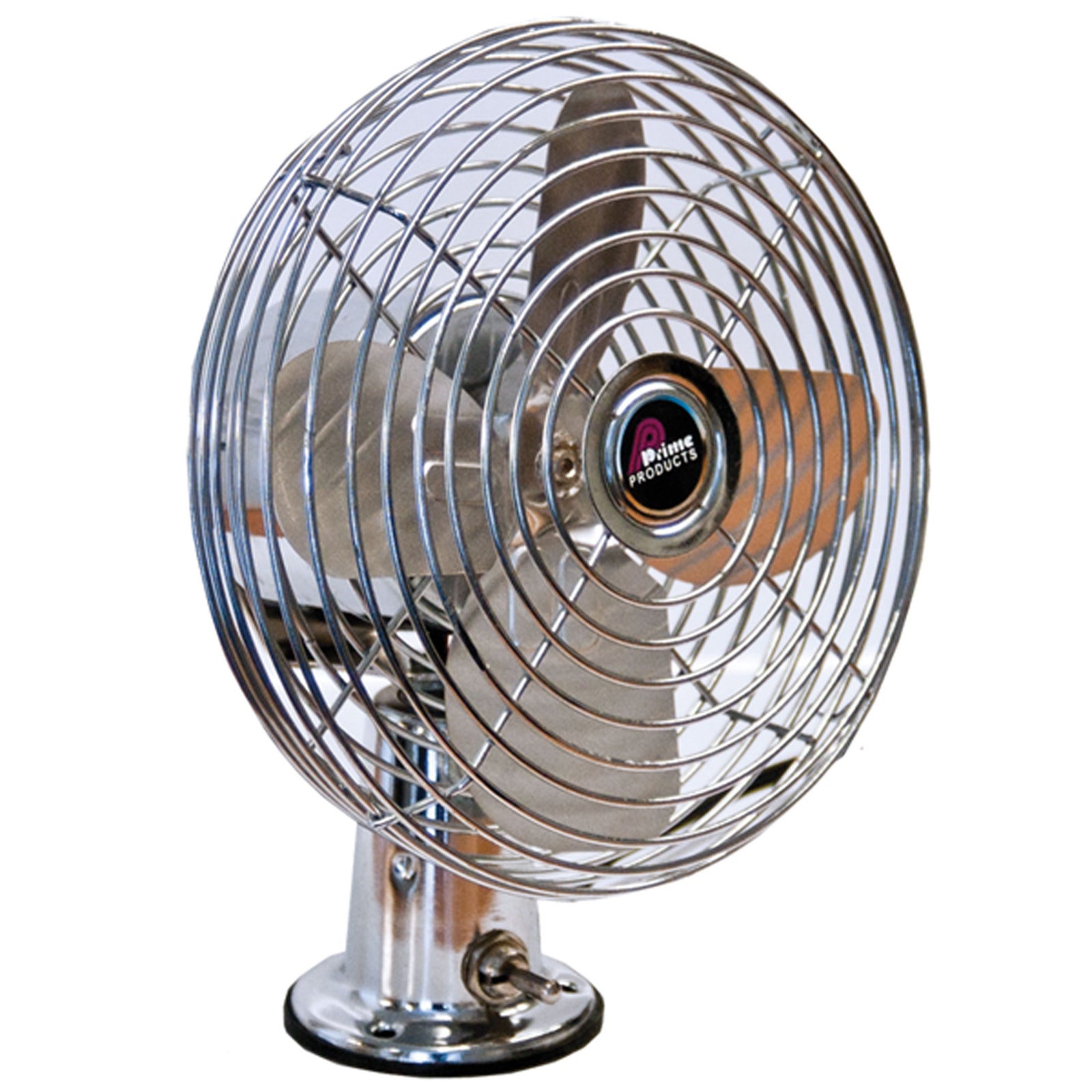 Prime Products 06-0852 12V 2-Speed Fan, 6 in., Chrome