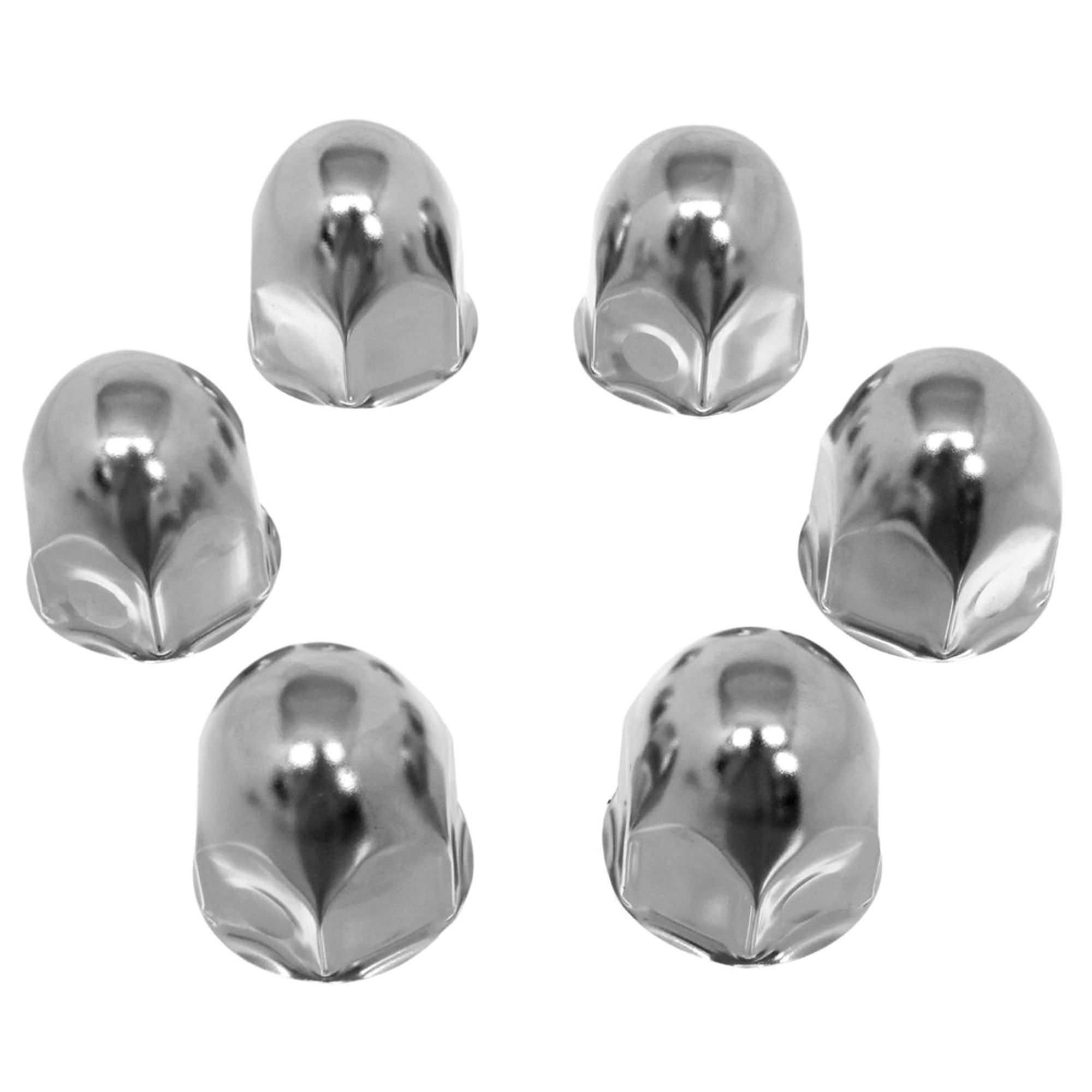 Wheel Masters 8012 Stainless Steel Lug Nut Cover - 1-1/2" Truck, Pack of 6