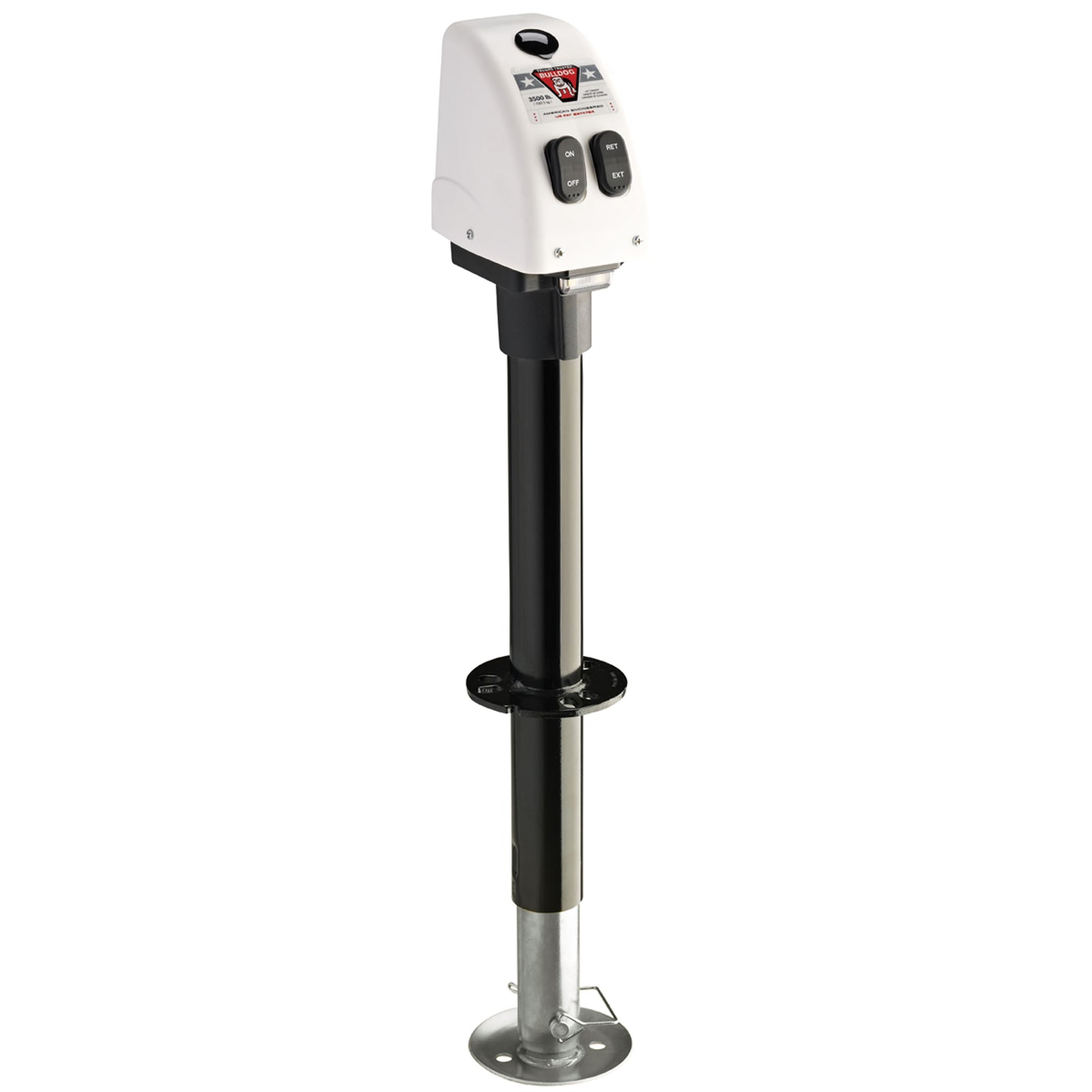 Reese 500188 Bulldog Powered Drive A-Frame Jack - 14" Travel, 3,500 lbs., White Case