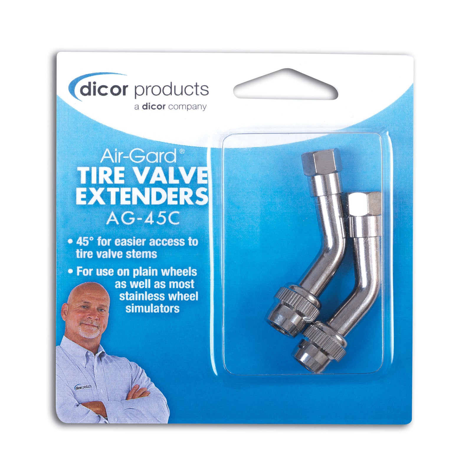 Dicor Corporation AG45-C Solid Valve Extenders - 45" Front Tire