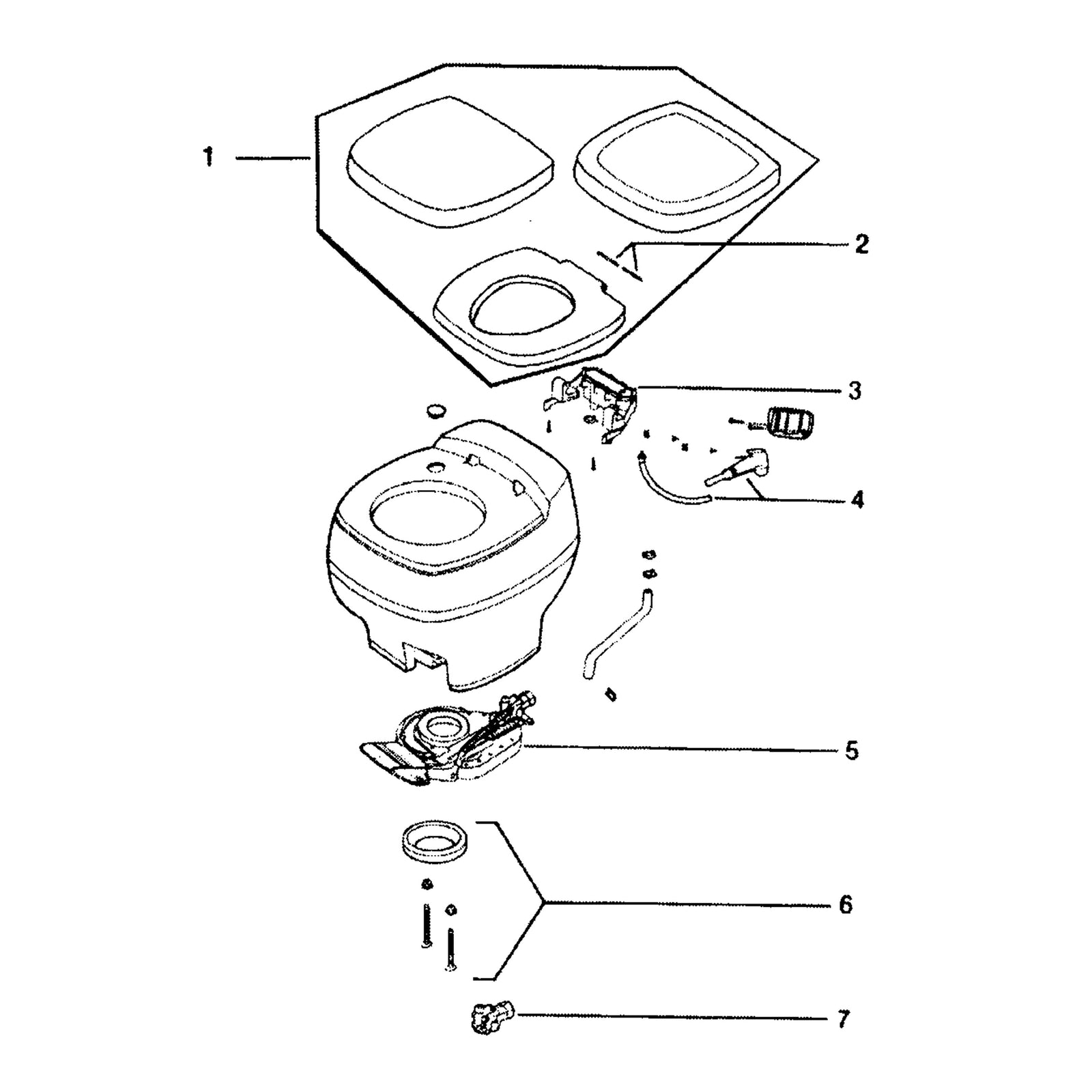 Thetford 36768 Aqua-Magic Aurora - Seat and Cover, White