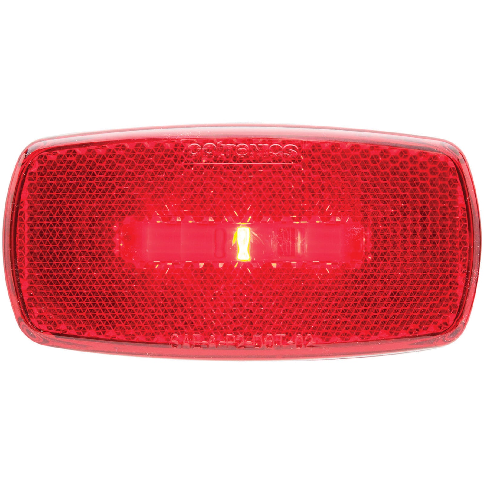 Optronics MCL0032RBS One Led Mark Light Ovl Blk Bse