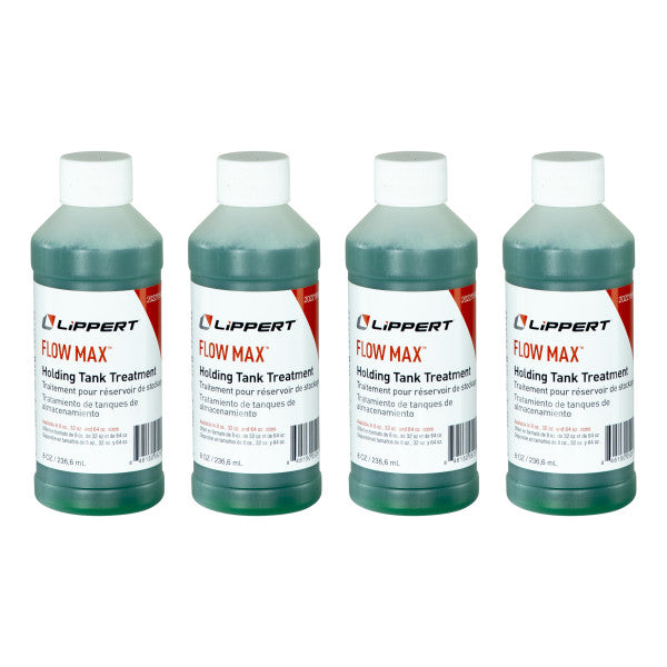 Lippert 2022116482 Flow Max Holding Tank Treatment - 8 oz. Bottles, 4-Pack
