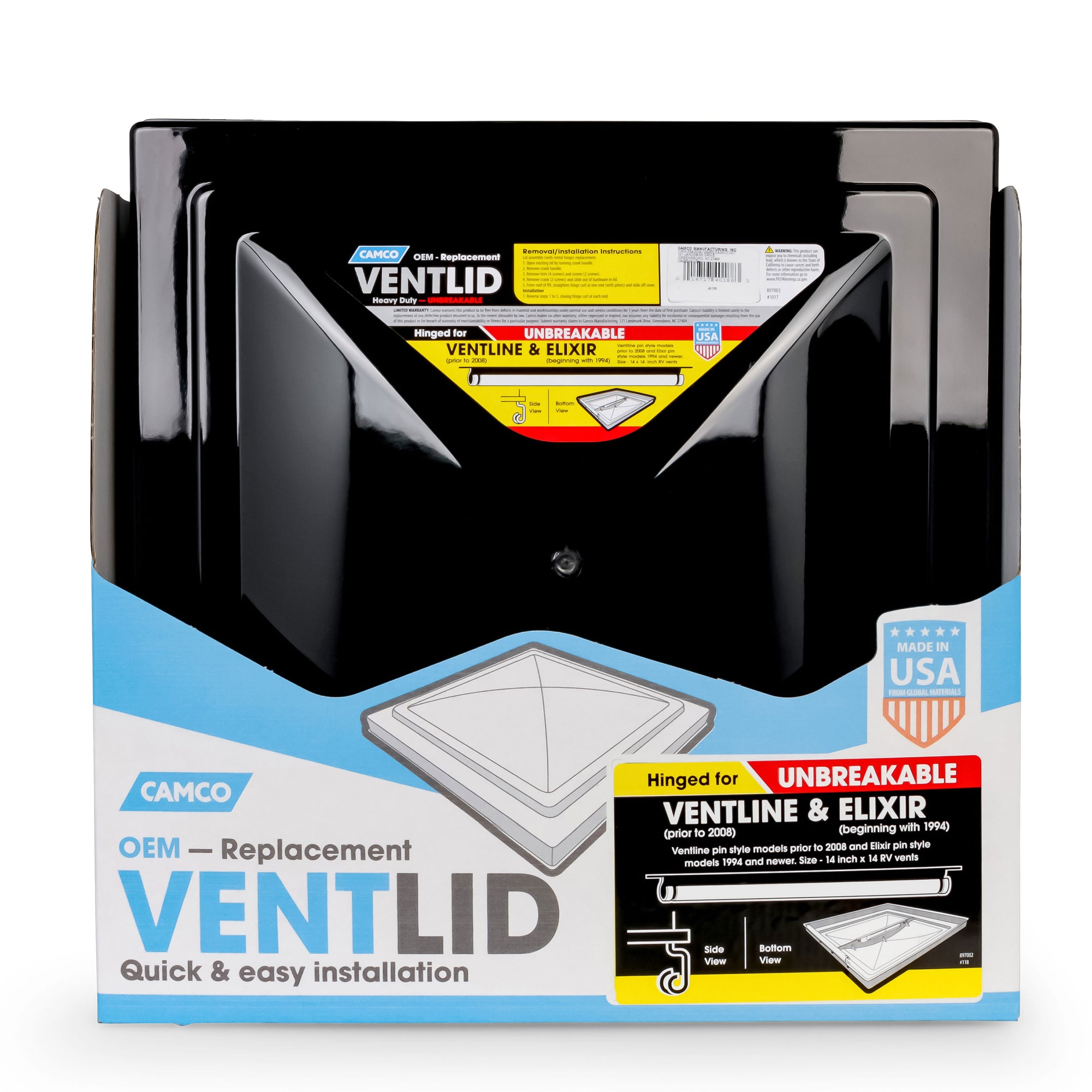 Camco 40188 Vent Lid Replacement for Pre-2008 Ventline Models