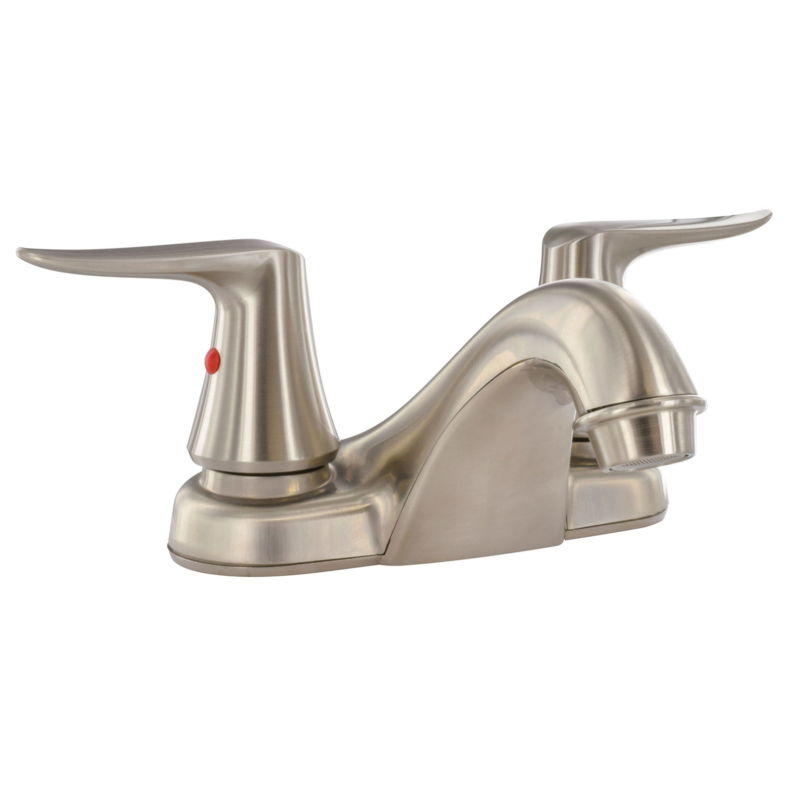 Faucet 4" Deck Lav Brushed Nickel 2-Lever Handle
