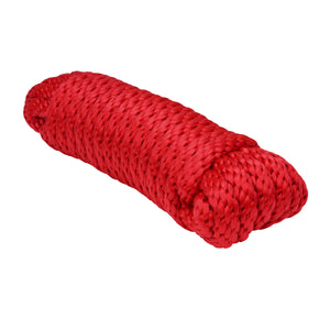 Extreme Max 3008.0097 Solid Braid MFP Utility Rope - 1/4" x 10', Red
