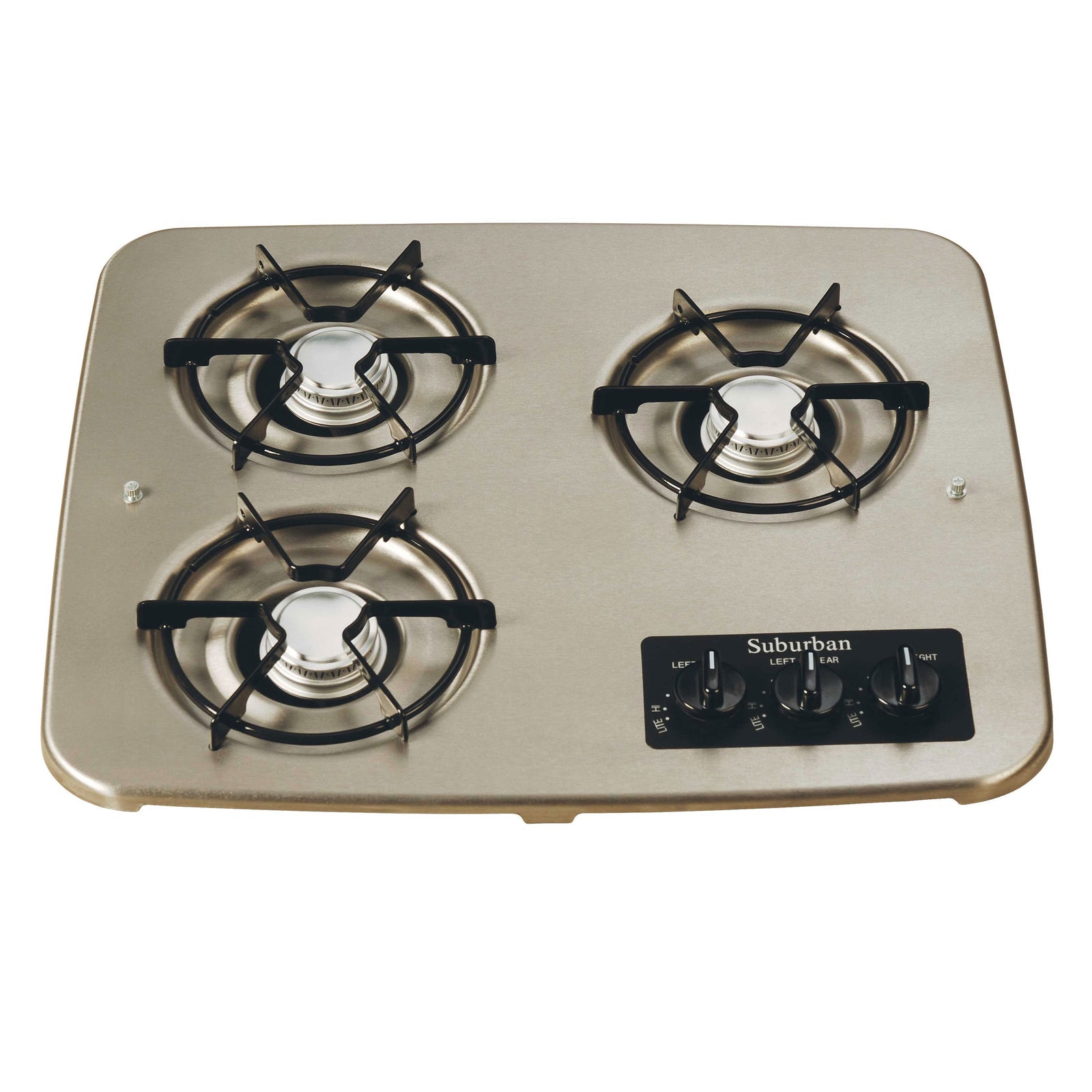Suburban 2938AST Drop-In 3-Burner Cook Top - Stainless Steel