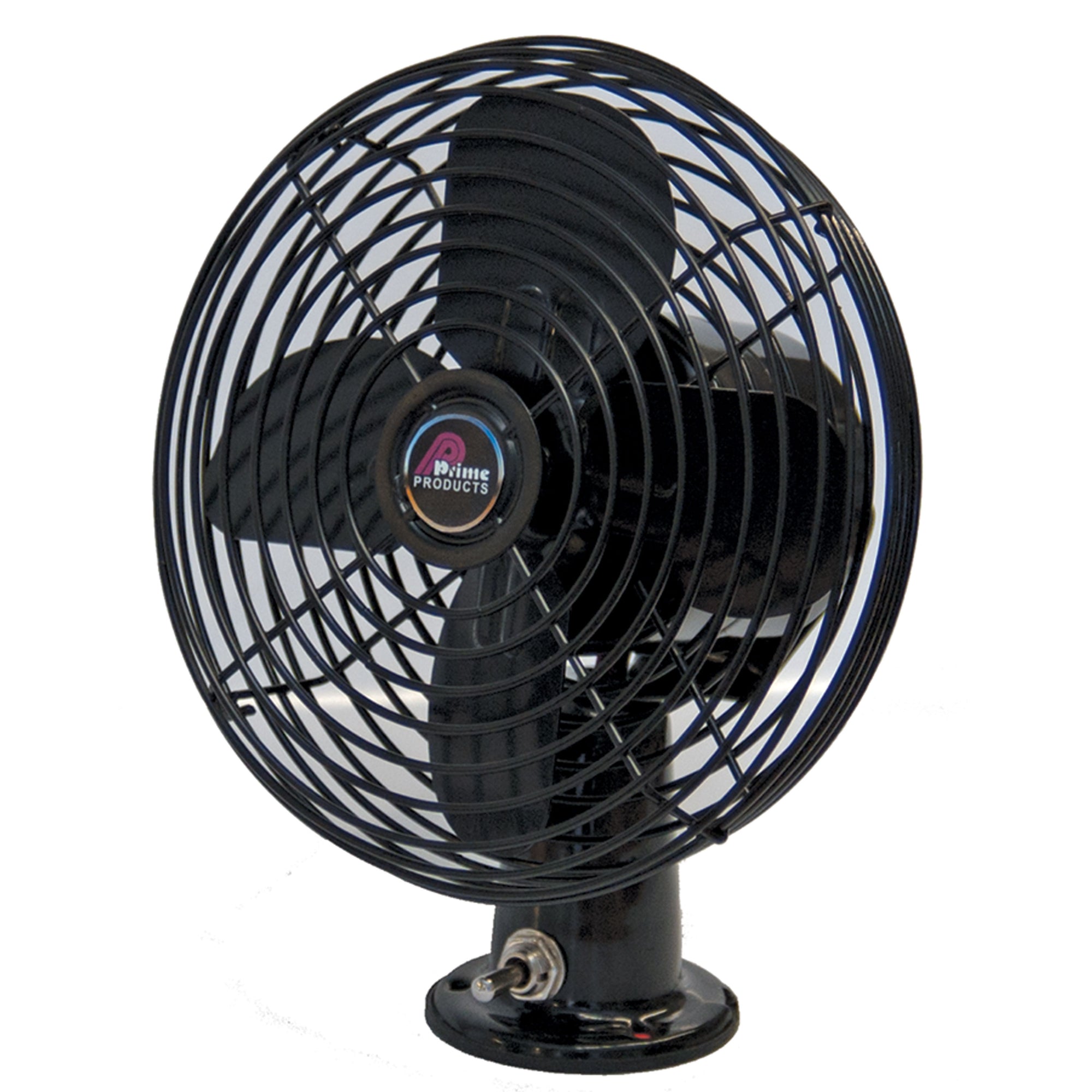 Prime Products 06-0859 12V 2-Speed Fan, 6 in., Black