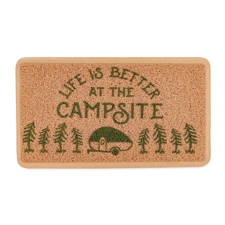 Camco 53198 LIBATC Scrub Rug - Small, Brown/Dark Green