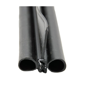 AP Products 018-479 Black Double Bulb Seal with Slide-On Clip and 2-1/4" Wiper - 2" x 3" x 28'