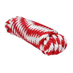 Extreme Max 3008.0097 Solid Braid MFP Utility Rope - 1/4" x 10', Red