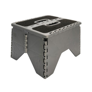 Camco 43635 Plastic Folding Step Stool with Non-Skid - Silver